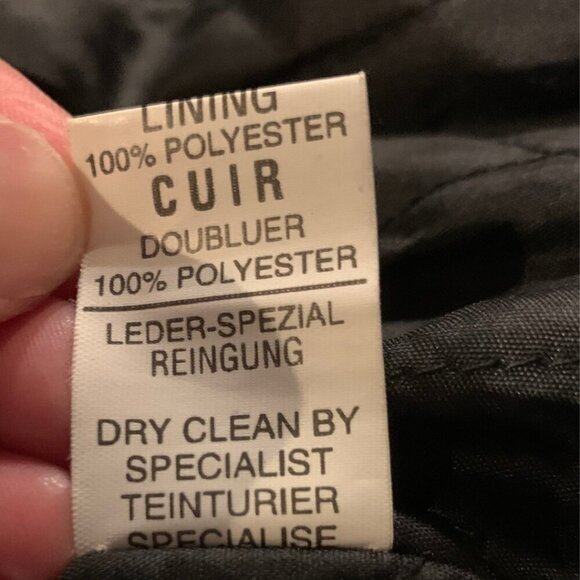 Eagle Leather Black Motorcycle Biker Jacket Coat Mens Size 56 Vintage Unisex - Picture 7 of 9